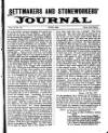 Settmakers' and Stoneworkers' Journal Wednesday 01 June 1892 Page 1
