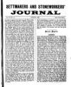 Settmakers' and Stoneworkers' Journal Monday 01 August 1892 Page 1