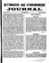 Settmakers' and Stoneworkers' Journal Tuesday 01 November 1892 Page 1
