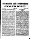 Settmakers' and Stoneworkers' Journal Wednesday 01 March 1893 Page 1
