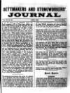 Settmakers' and Stoneworkers' Journal Sunday 01 April 1894 Page 1