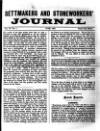 Settmakers' and Stoneworkers' Journal Friday 01 June 1894 Page 1
