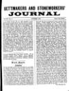 Settmakers' and Stoneworkers' Journal Monday 01 October 1894 Page 1