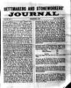 Settmakers' and Stoneworkers' Journal Saturday 01 December 1894 Page 1