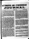 Settmakers' and Stoneworkers' Journal Saturday 01 August 1896 Page 1