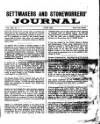 Settmakers' and Stoneworkers' Journal Wednesday 01 June 1898 Page 1