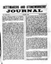 Settmakers' and Stoneworkers' Journal Monday 01 August 1898 Page 1