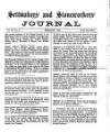 Settmakers' and Stoneworkers' Journal Thursday 01 February 1900 Page 1