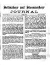Settmakers' and Stoneworkers' Journal Sunday 01 April 1900 Page 1