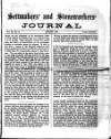 Settmakers' and Stoneworkers' Journal Thursday 01 August 1901 Page 1