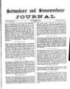 Settmakers' and Stoneworkers' Journal Saturday 01 November 1902 Page 1