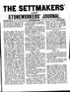 Settmakers' and Stoneworkers' Journal Saturday 01 September 1906 Page 1
