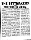 Settmakers' and Stoneworkers' Journal Saturday 01 June 1907 Page 1