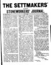 Settmakers' and Stoneworkers' Journal Friday 01 May 1908 Page 1