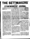 Settmakers' and Stoneworkers' Journal Friday 01 January 1909 Page 1