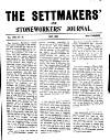 Settmakers' and Stoneworkers' Journal Saturday 01 May 1909 Page 1
