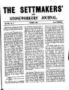 Settmakers' and Stoneworkers' Journal Friday 01 October 1909 Page 1