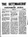 Settmakers' and Stoneworkers' Journal Monday 01 November 1909 Page 1