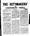 Settmakers' and Stoneworkers' Journal Saturday 01 January 1910 Page 1