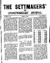 Settmakers' and Stoneworkers' Journal Tuesday 01 February 1910 Page 1