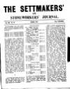 Settmakers' and Stoneworkers' Journal Tuesday 01 March 1910 Page 1