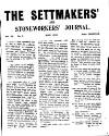 Settmakers' and Stoneworkers' Journal Wednesday 01 June 1910 Page 1