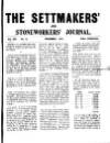 Settmakers' and Stoneworkers' Journal Wednesday 01 November 1911 Page 1