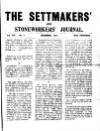 Settmakers' and Stoneworkers' Journal Friday 01 December 1911 Page 1