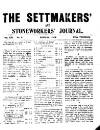 Settmakers' and Stoneworkers' Journal Monday 01 January 1912 Page 1