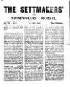 Settmakers' and Stoneworkers' Journal Wednesday 01 January 1913 Page 1