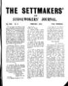Settmakers' and Stoneworkers' Journal Saturday 01 February 1913 Page 1