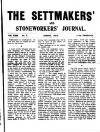 Settmakers' and Stoneworkers' Journal Friday 01 August 1913 Page 1