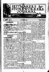 Settmakers' and Stoneworkers' Journal Wednesday 01 October 1924 Page 1
