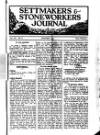 Settmakers' and Stoneworkers' Journal Thursday 01 January 1931 Page 1