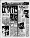 Herald Cymraeg Saturday 06 September 1986 Page 14