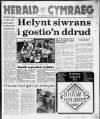 Herald Cymraeg Saturday 03 October 1992 Page 1