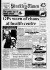 Hinckley Times Thursday 01 October 1992 Page 1