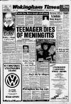 Wokingham Times Thursday 12 January 1989 Page 1