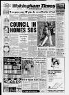 Wokingham Times Thursday 25 October 1990 Page 1