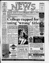 Cheltenham News Thursday 10 September 1992 Page 1