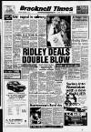 Bracknell Times Thursday 17 November 1988 Page 1
