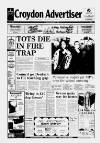 Croydon Advertiser and East Surrey Reporter Friday 01 December 1989 Page 1