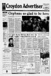 Croydon Advertiser and East Surrey Reporter Friday 02 November 1990 Page 1