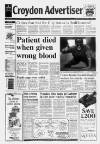 Croydon Advertiser and East Surrey Reporter Friday 27 September 1991 Page 1