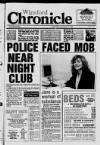 Winsford Chronicle Wednesday 29 November 1989 Page 1