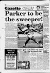 THE GAZETTE Friday December 8 1989 the sweeper by RON LEWIS PAUL PARKER is the man who should be at