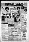 Retford, Gainsborough & Worksop Times Friday 23 November 1984 Page 1