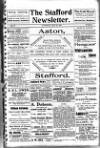 Staffordshire Newsletter Saturday 30 May 1908 Page 1