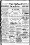 Staffordshire Newsletter Saturday 06 June 1908 Page 1