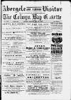 Abergele & Pensarn Visitor Saturday 18 November 1893 Page 1